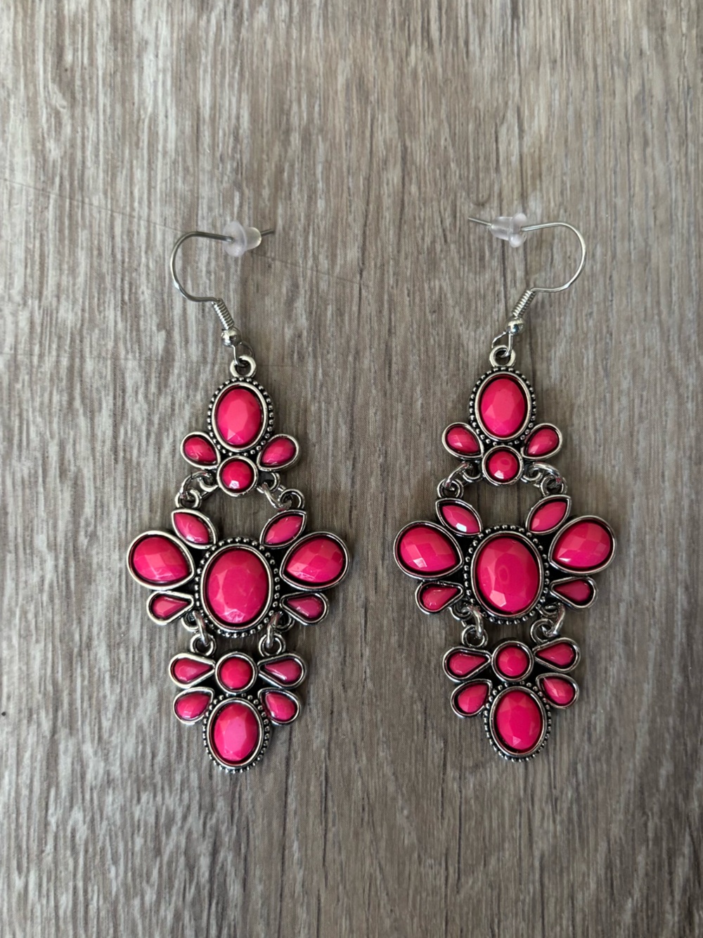 Pink Chandelier Drop Earrings